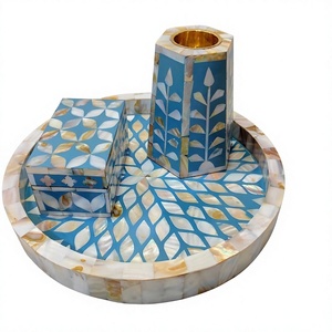 Artistic Arabic <b>Oud</b> Burner Ramadan Eid Religious Family Home Decoration Premium Handmade Mother Pearl Inlay Sandalwood <b>Bakhoor</b> - Product Image 1
