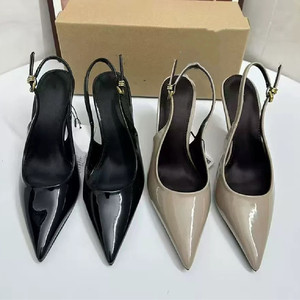 Nuevos Zapatos de Otoño para Mujer: Elegantes y Versátiles Zapatos de Tacón Alto con Punta en Pico, Hebilla Cuadrada y Correa en el Tobillo - Product Image 1