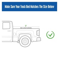 Promotion : Bâche rigide rétractable à trois volets pour benne de camion Sierra Long Bed 8FT