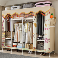 Armoire à vêtements simple au design moderne, combinaison de penderie de chambre, organisateur de vêtements, armoires portables en tissu