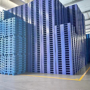 Palette in plastica di dimensioni elevate per grandi dimensioni in HDPE per magazzino impilabile a singolo lato per lo stoccaggio in magazzino - Product Image 1