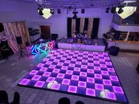 Dalles de sol LED interactives sans fil pour discothèque, éclairage vidéo en acrylique IP65, contrôle DMX512, projecteurs pour hôtel, location