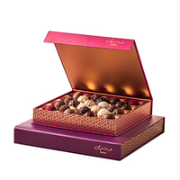 Boîte en papier personnalisée pour ramadan, boîtes de friandises eid, emballage vide, boîtes cadeaux rigides pour les dates du ramadan