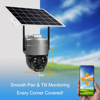 V380 PRO kamera PTZ surya IP pintar wifi desain baru kamera malam warna-warni luar ruangan dengan kamera surya lipat Panel