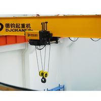 Pont roulant à poutre unique de 10 tonnes avec moteur à moteur PLC et équipement de levage de monorail de grue de pont