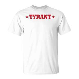 Camiseta Tyrant Blanca de Algodón con Cuello Redondo Unisex Promocional - Product Image 1