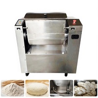 Mesin Mixer Roti Stainless Steel Komersial Kapasitas Tepung 25 kg Peralatan Pengaduk Adonan Elektrik Otomatis Penuh untuk Hotel