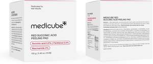 Medicube <span class=keywords><strong>Toner</strong></span> Pads Red Facial Peeling Pad |   Disques tonifiants exfoliants pour peaux sujettes aux imperfections AHA, BHA - Product Image 6
