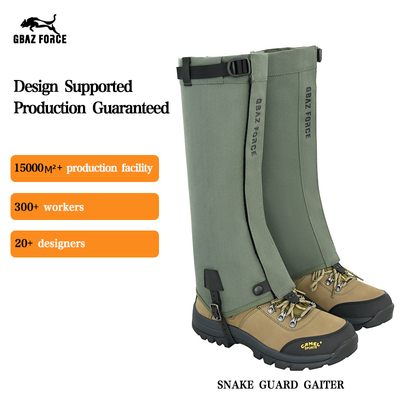 IceBlade Snake Gaiters, Waterproof Snake Bite Protection For Lower Legs, Adjustable Snake Guards For Men & Women, Durable Snake Proof Leggings For Hunting, Hiking, And Outdoor Work (Khaki