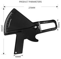 Calibrador de Grasa Corporal, Plicómetro Profesional, Medidor de Grasa Corporal Digital, Cinta Métrica para Medir Grasa Corporal