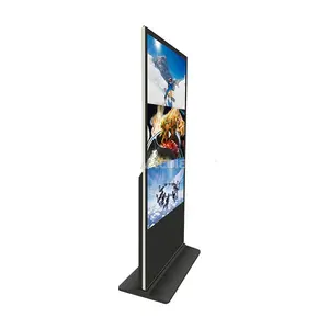 Free Standing ultra thin 65 inch Interactive Signage Display Single Sided Touch Screen Computer Monitor