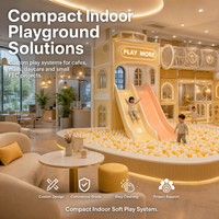 Zona de juegos infantil para centros comerciales con asientos para padres, puente de acceso a mini-tienda, piscina de bolas, certificación CE ASTM, proyecto para centros comerciales