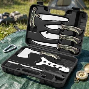 Ensemble de couteaux de chasse professionnels Jellas, manches en polypropylène antidérapants en acier inoxydable, <span class=keywords><strong>kit</strong></span> de préparation portable pour le <span class=keywords><strong>camping</strong></span> - Product Image 3