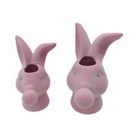 Anpassbare Glasierte Samt-Keramik Oster-Heimdekoration Blumentopf Hase Schmetterling Frühlings-Figuren