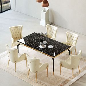 Sedia da Pranzo in Pelle Stile Nordico di Lusso Leggero Sedia da Salotto per <span class=keywords><strong>Casa</strong></span> Sedia con Schienale in Pelle Artigianale Moderna e Semplice - Product Image 4