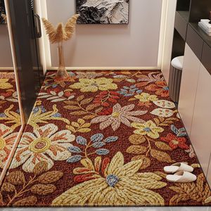 <span class=keywords><strong>Paillasson</strong></span> d'<span class=keywords><strong>entrée</strong></span> transfrontalier pour couloir, <span class=keywords><strong>grand</strong></span> tapis floral domestique, résistant aux taches et antidérapant - Product Image 1