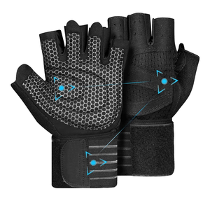 Guantes Deportivos Transpirables de Silicona para Hombre con Soporte para Muñeca, para Levantamiento de Pesas, Gimnasio, Ejercicio y Fitness - Product Image 1