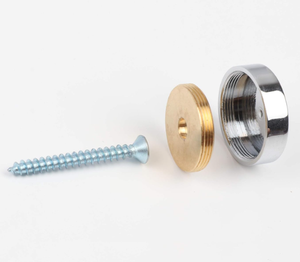 Brass <b>Screw</b> Cap With Zinc Plated Thread Metric 12 Mm Round Head Class 8.8 Standard Thread - Product Image 2