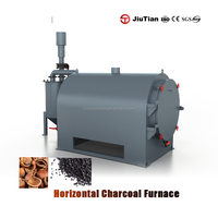 Fourneau de carbonisation horizontal pour coques de noix de coco, fournisseur fiable, pour la production de carburant industriel et l'amélioration des sols