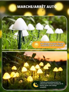 Solar Mushroom Outdoor Courtyard Villa Light IP65 Waterproof Landscape Decorative Exterior LED Jellyfish Garden Yard Light Light - Product Image 5