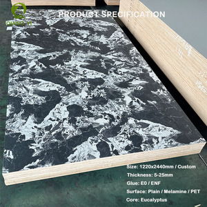 Contreplaqué mélaminé 18 mm 4x8 pieds |   Panneau stratifié imperméable pour l'ameublement et les armoires - Product Image 4