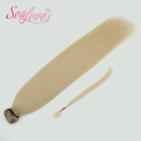 Extensions de cheveux 100% naturels 16-26 pouces, queue de cheval magique à enrouler avec clip, tissage machine, extensions de queue de cheval en cheveux humains