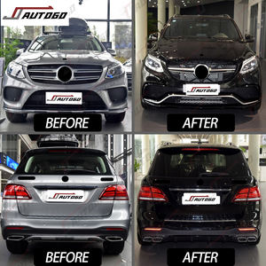 Kit de carrosserie de conversion de modification automobile pour <span class=keywords><strong>Mercedes</strong></span> Benz W166 GLE 2015-2019 Mise à niveau vers GLE63 AMG Pare-chocs avant arrière - Product Image 2