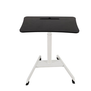 Q2, blanco, ergonómico, altura ajustable, neumático, elevador rodante, podio móvil para el hogar, oficina, portátil inteligente, carrito de escritorio, escritorio de pie - Product Image 4