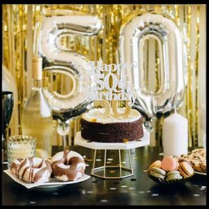 1 pièce Décoration <span class=keywords><strong>de</strong></span> gâteau Joyeux <span class=keywords><strong>50e</strong></span> <span class=keywords><strong>Anniversaire</strong></span>, Pique à gâteau Joyeux <span class=keywords><strong>Anniversaire</strong></span> à paillettes, « Salut à 50 ans » pour <span class=keywords><strong>50e</strong></span> <span class=keywords><strong>Anniversaire</strong></span>, <span class=keywords><strong>Anniversaire</strong></span> <span class=keywords><strong>de</strong></span> <span class=keywords><strong>Mariage</strong></span> et Décoration <span class=keywords><strong>de</strong></span> Fête - Product Image 4