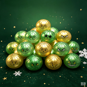 Juguete Antiestrés de Silicona con Forma de Mini Grinch Luminoso de Pectina y Maltosa, Estilo Navideño, Grinch de Pelo Verde, Unisex, Ciego - Product Image 5