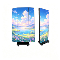 Affichage numérique LED publicitaire P1.86 P2.5 GOB double face, pliable en trois parties, écran LED certifié IP65
