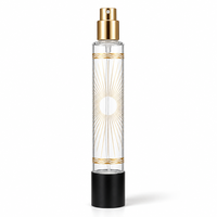 Flacon de parfum vide personnalisé 35 ml avec capuchon doré, design rose bonbon, atomiseur rechargeable format voyage, lot de 24 en gros