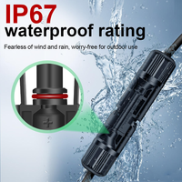 WSPVCC CE IP67 Étanche 2.5mm² 4mm² 6mm² 30A 1000V Câble PV Connecteur Solaire DC pour Système Photovoltaïque Solaire
