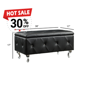Promotional Top Quality Outdoor Storage Polyurethane Bonded Leather Bench For Sale