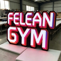Lettres géantes en acrylique 3D personnalisées, panneau de signalisation géant à LED autoportant, imperméable, pour la décoration extérieure des parcs