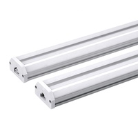 อลูมิเนียม ETL TUV 120lm /W 2ft 4ft 6ft 8ft 15W 25W 30W 40W 60W 3000K Linkable แบบบูรณาการ Led คู่ T5โคมไฟหลอด