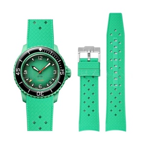 Correa de Reloj Deportiva de Silicona Líquida Transpirable e Impermeable para Hombre <span class=keywords><strong>y</strong></span> Mujer, Compatible con S-watch <span class=keywords><strong>y</strong></span> Five Ocean Fifty Fathoms, Extremo Curvo de 22 mm - Product Image 2