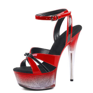 Nouvelle boîte de nuit 15cm Sexy fétiche mariée fête pôle danse fête gladiateur talons hauts plate-forme sandales modèle ouvert danseur exotique - Product Image 2