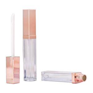 <b>Square</b> Plastic Lip Gloss Tube 7ml Custom Color Screw Cap <b>Mirror</b> Cosmetic Packaging Wholesale - Product Image 1
