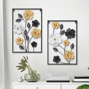 Y458 décorations murales modernes en métal <span class=keywords><strong>salon</strong></span> fond pendentifs <span class=keywords><strong>décoration</strong></span> <span class=keywords><strong>murale</strong></span> lumière luxe créatif fer suspendu - Product Image 4