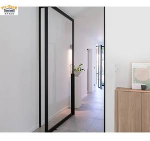 Porte pivotante en verre pour maison commerciale, villa, cadre en aluminium fin, porte pivotante en verre moderne, extérieur, intérieur - Product Image 5