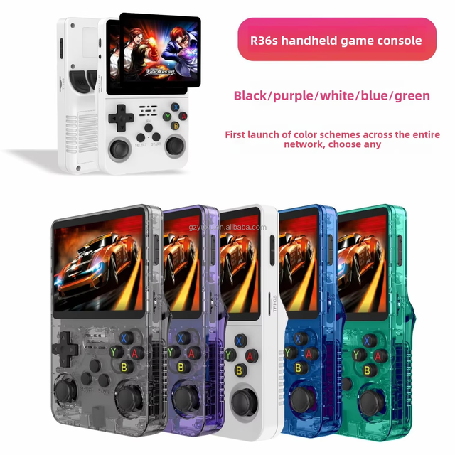 YUXU R36S 3.5 Inch IPS Screen Retro Handheld Game Console Arkos 2.0 Linux System Rockchip RK3326 3500mAh Battery Games Player