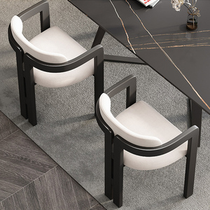 <span class=keywords><strong>Tavolo</strong></span> da Pranzo in Legno Nero Stile Nordico BST, Design Europeo, con <span class=keywords><strong>Sedie</strong></span> in Legno Massello <span class=keywords><strong>per</strong></span> Sala da Pranzo - Product Image 3