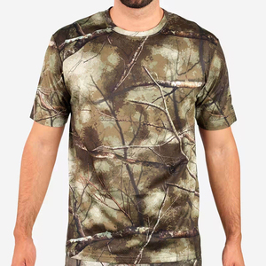 Camiseta de Caza para Hombre, Transpirable, 100% Poliéster, Manga Corta, Cuello Redondo, Secado Rápido, con Logotipo Personalizado - Product Image 1