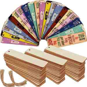 High Quality Wooden Blank <b>Bookmark</b> Custom Wood <b>Bookmark</b> Set UV Printing DIY Wood Crafts - Product Image 1