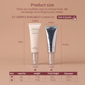 Couleur blanche assez brillante personnalisée Tube d'emballage de pompe sans air crème 30 <span class=keywords><strong>Gr</strong></span> BB/CC en vrac, échantillon gratuit de tubes en plastique - Product Image 5