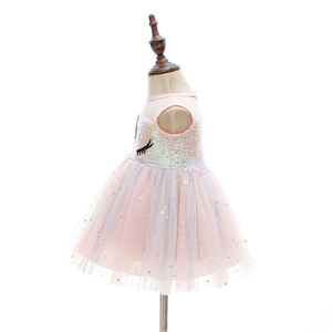 Belle fleur perlée de luxe bébé fille <span class=keywords><strong>robe</strong></span> Satin dentelle enfants en gros fête de bal mignon sans manches Floral fantaisie élégant nœud - Product Image 2