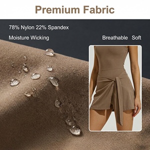 Vestido Deportivo Elástico en Cuatro Direcciones con Control de Abdomen, Transpirable, de Secado Rápido, Ecológico, Ajuste Ceñido, Ropa Deportiva para Yoga y Tenis - Product Image 3