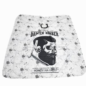 Tablier de coiffeur en polyester à motif de crâne, cape de coiffure, fournitures de conception de coiffure, robe de barbier, vêtements de barbier - Product Image 4