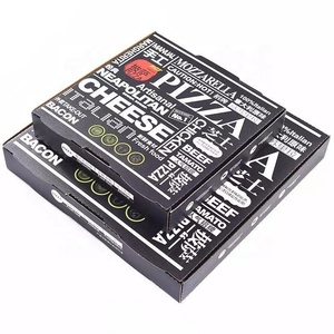 Caja de pizza corrugada Kraft reciclable al por mayor impresión de logotipo personalizado lámina de cartón laminado mate acabado disponible diferente - Product Image 1